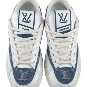 Louis Vuitton Women’s White and Blue Sneakers